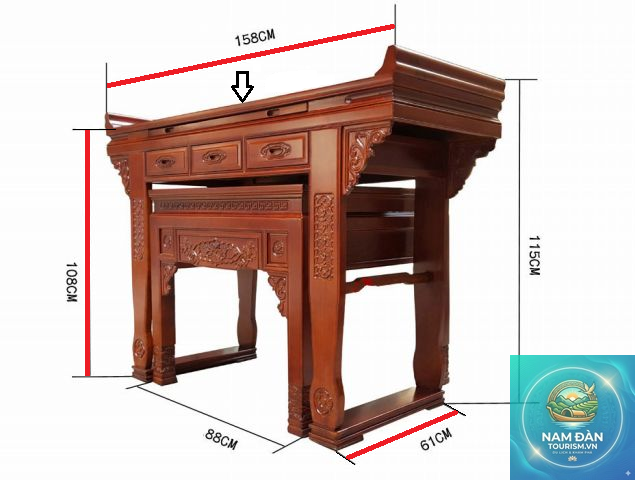 chiều cao bàn thờ - Hình 5