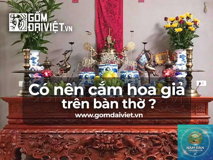 có nên cúng hoa giả