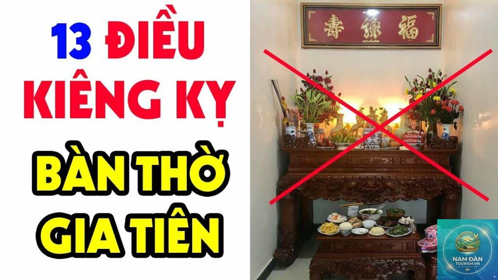 điều cấm kỵ trên bàn thờ