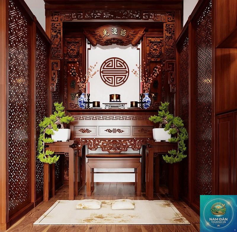 phòng thờ tầng trệt
