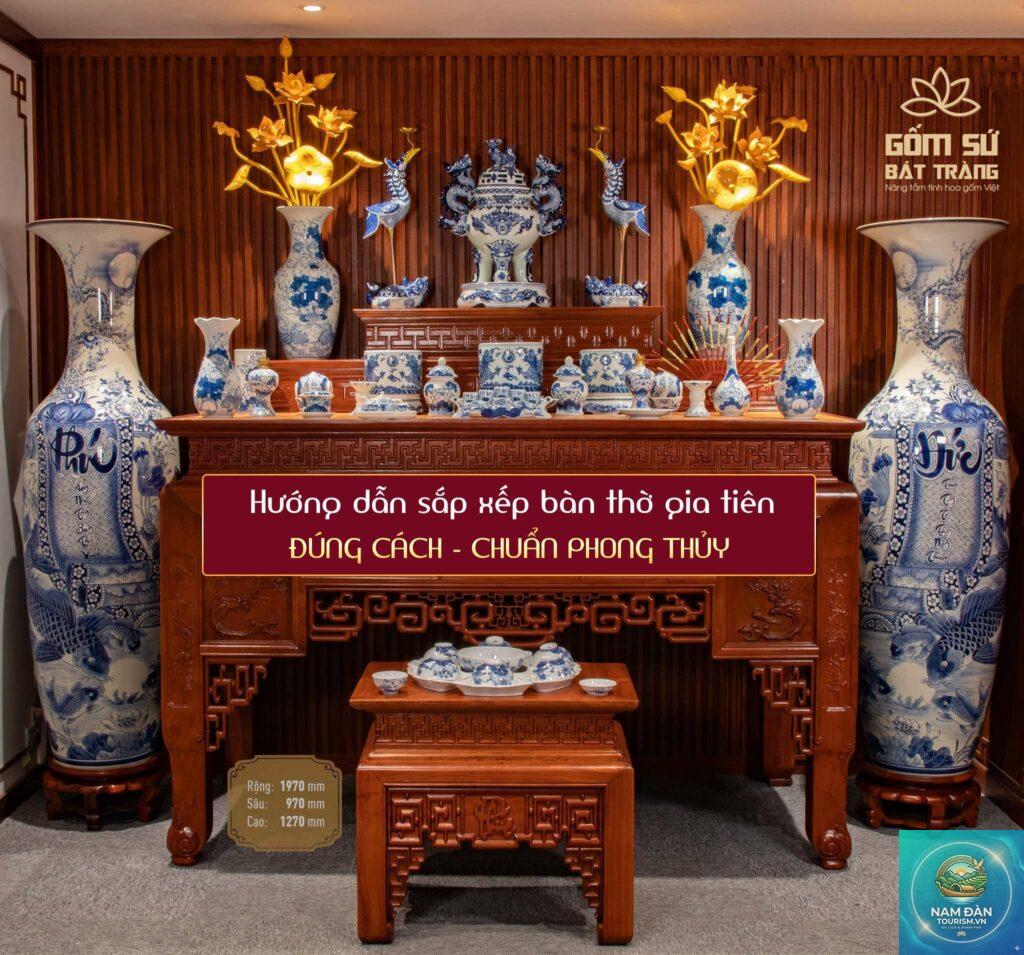 sắp xếp bàn thờ