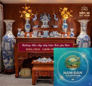sắp xếp bàn thờ